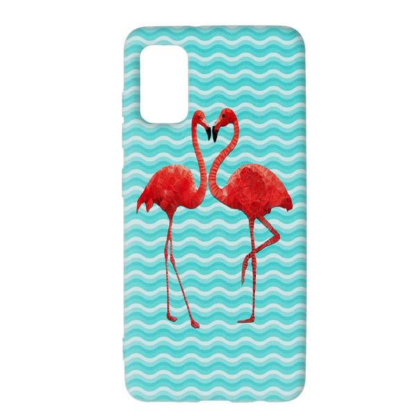 Coque gel Silicone Flamingo Love pour Samsung A41