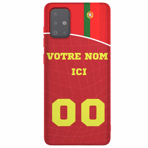 Coque Equipe Foot Portugal personnalisable Samsung A51