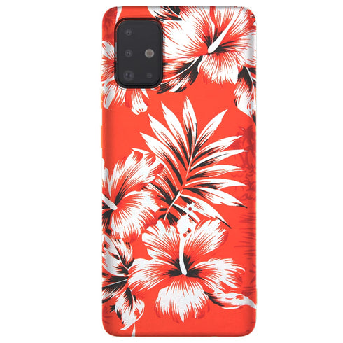 Coque Fleurs Oranges Tropicales Samsung A51