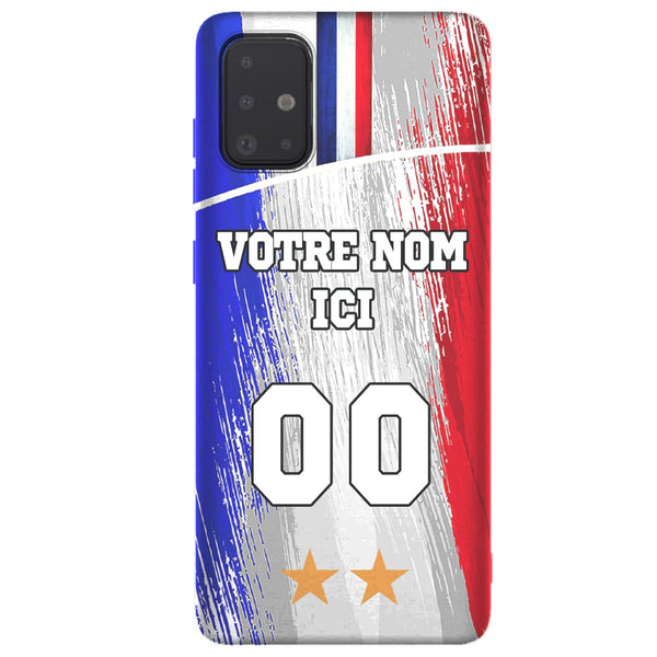 Coque samsung a51 antichoc Equipe France Foot, Coque Samsung A51 à Personnaliser