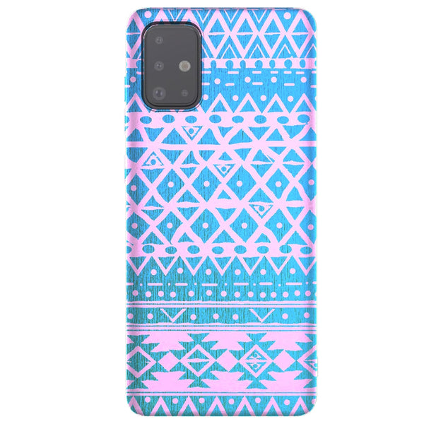 Coque Tribal Aquamarine Rose Bleu Samsung A51 originale