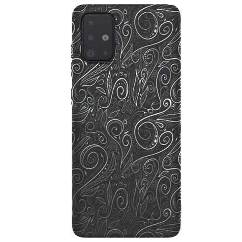 Coque black silver damasks Samsung A51