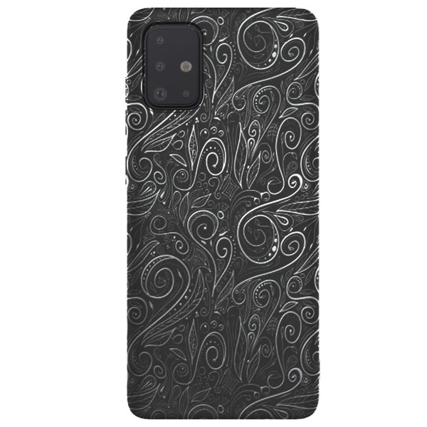 Coque black silver damasks Samsung A51