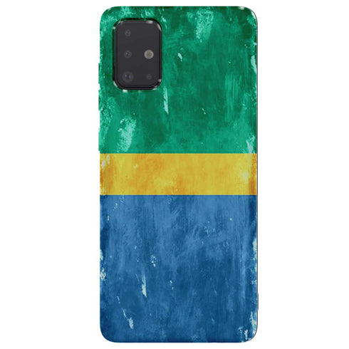 Drapeau Gabonais, Coque Samsung Galaxy A51 Gabon