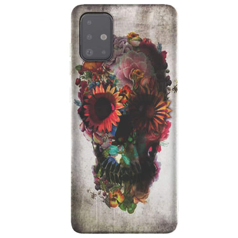 Coque skull flowers gardening Samsung A51