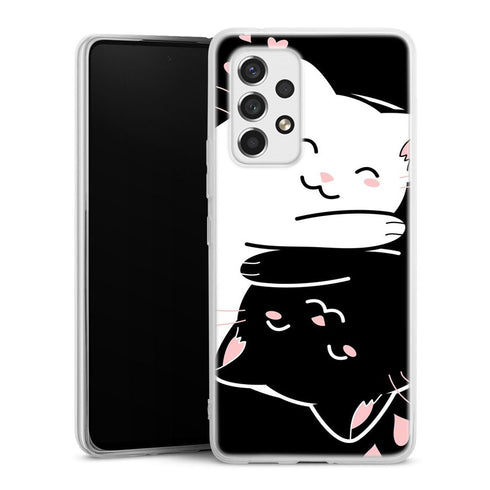 Coque Samsung Galaxy A53 5G Chats Kawaii Yin et Yang