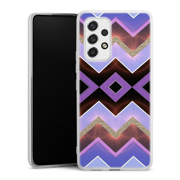 Coque pour Samsung A53 5G Chevrons Azteque Violet