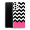 Coque pour Samsung A53 5G Chevrons Colorés Rose et Noir