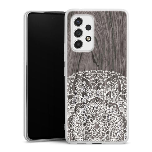 Coque pour Samsung A53 5G Floral Lacet Bois