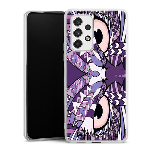 Coque Samsung Galaxy A53 5G Hibou violet Azteque