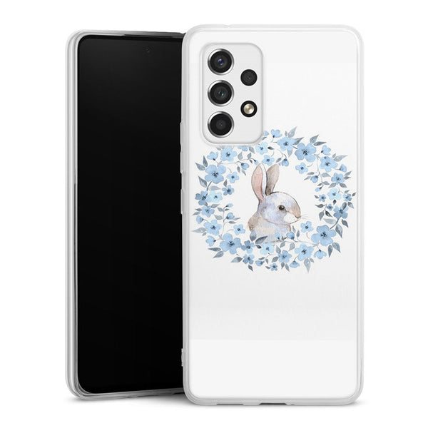 Coque Samsung Galaxy A53 5G Lapin Fleur Bleue