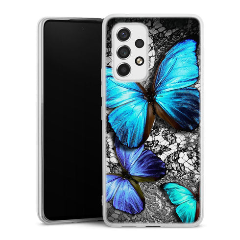 Coque Samsung Galaxy A53 5G Papillon Turquoise