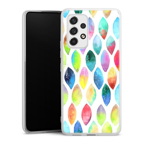 Coque A53 5G Plumes Watercolors pour Samsung galaxy