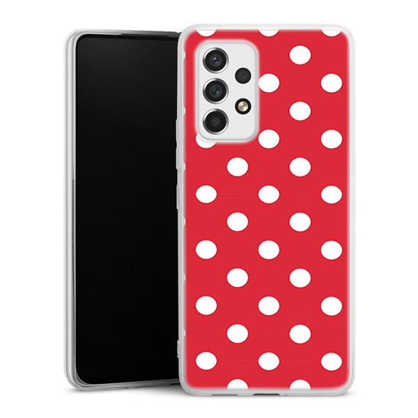 Coque pour Samsung A53 5G Rouge à Pois