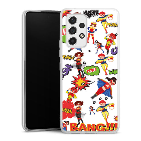 coque samsung A53 5G Super Heros Blanc