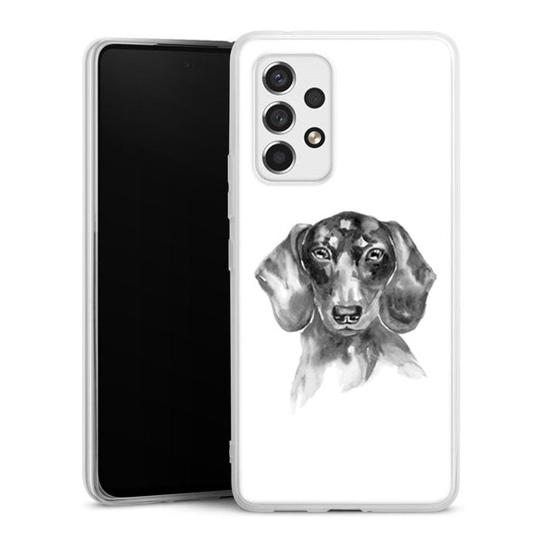 Coque Samsung Galaxy A53 5G Teckel Black and White