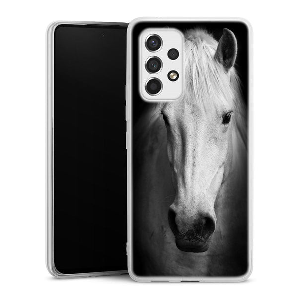 Coque Samsung Galaxy A53 5G Tete de Cheval Noir et Blanc
