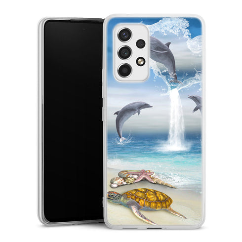 Coque Samsung Galaxy A53 5G Dauphins Heureux