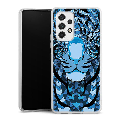 Coque Samsung Galaxy A53 5G Tigre Bleu Aztec