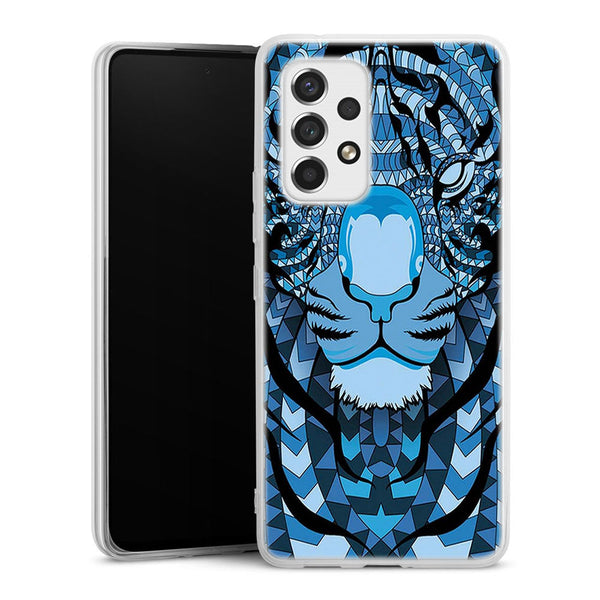 Coque Samsung Galaxy A53 5G Tigre Bleu Aztec