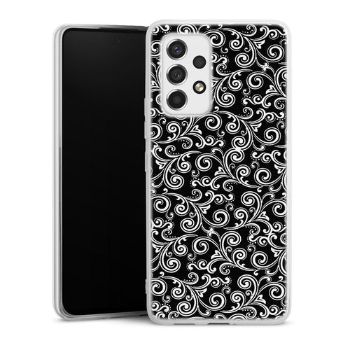 Coque Samsung A53 5G Black and white swirls