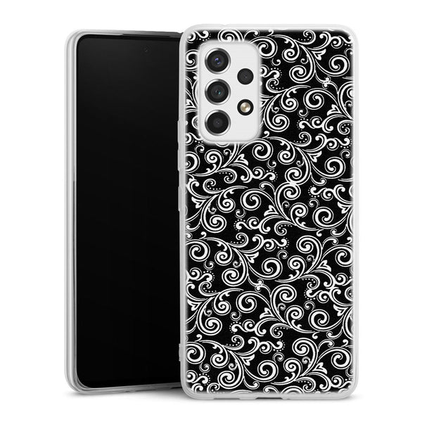 Coque Samsung A53 5G Black and white swirls