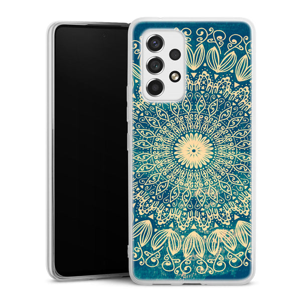 Coque pour Samsung A53 5G Blue organic boho mandala