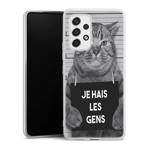 Coque Samsung Galaxy A53 5G I hate People Jail Cat