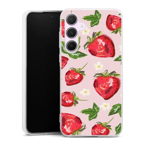 Coque Samsung A55 5G Botanique aux fraises