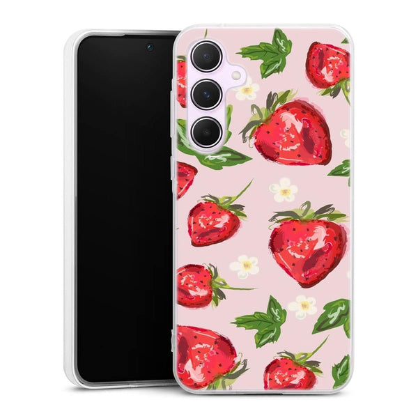 Coque Samsung A55 5G Botanique aux fraises