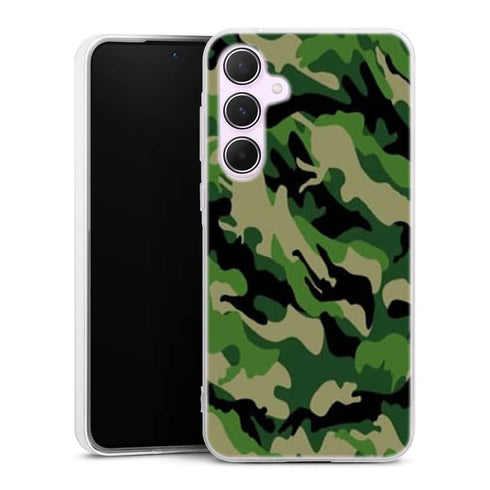 Coque de telephone Samsung A55 5g Camouflage Militaire Vert