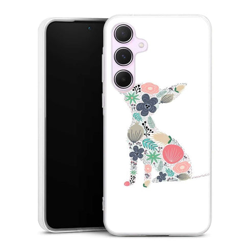 Coque Samsung A55 5G Chihuahua floral