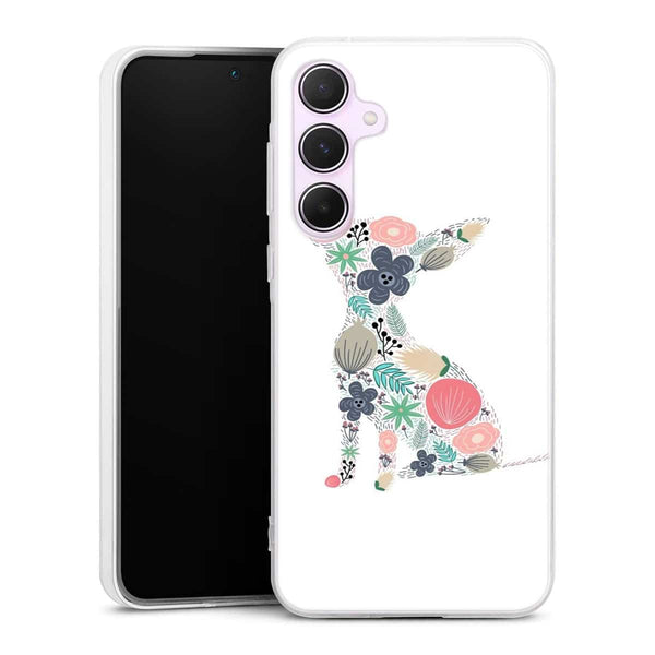 Coque Samsung A55 5G Chihuahua floral