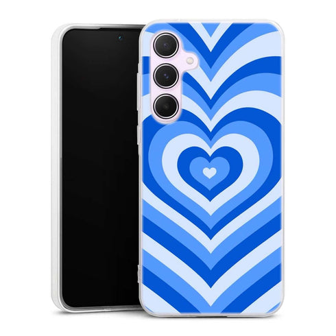 Coque Samsung A55 Coeur Bleu