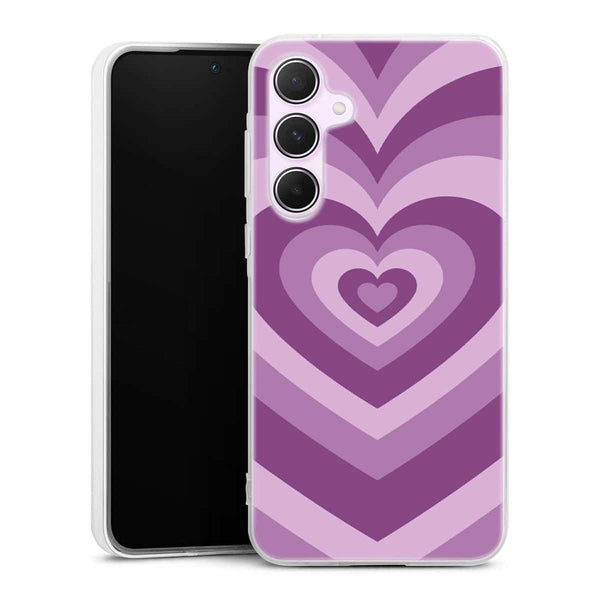 Coque Samsung A55 Coeur Violet