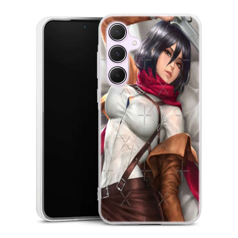 Coque Samsung Galaxy A55 Mikasa Attack on Titan filles sexy beau cul