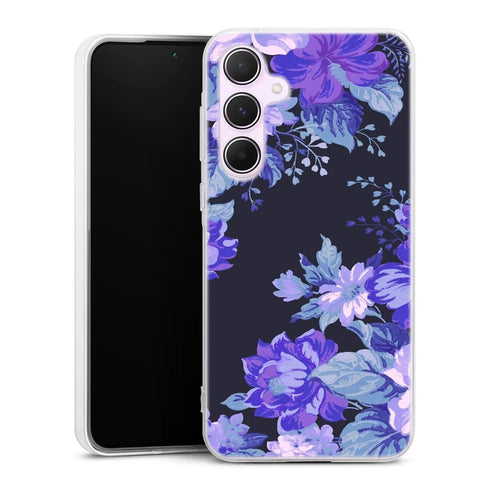 Coque Samsung A55 5G Motif Floral de minuit
