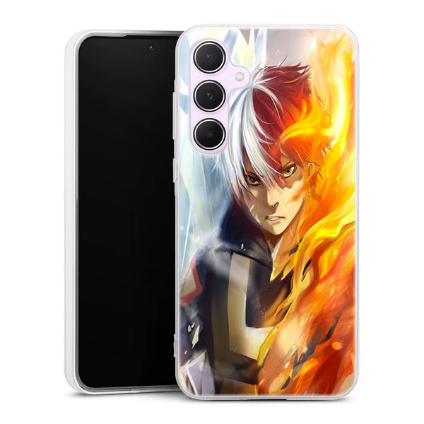 Coque Samsung Galaxy A55 Shoto todoroki ice and fire