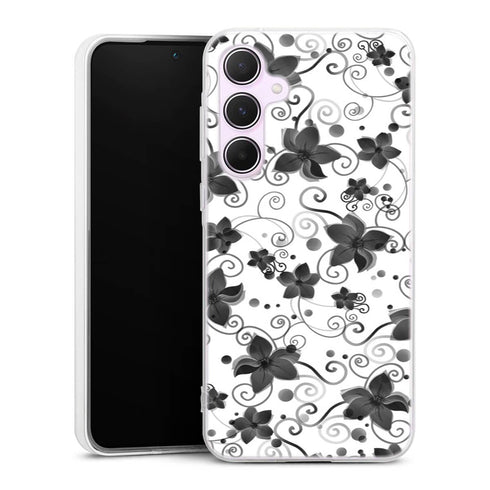 Coque Samsung A55 5G Black Flower