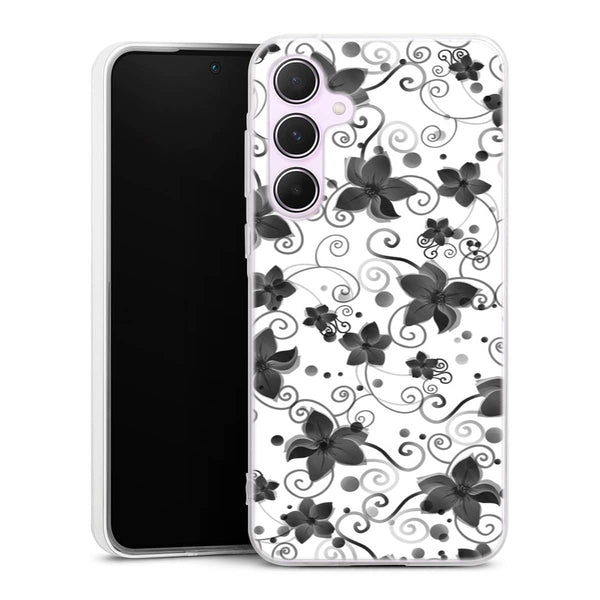 Coque Samsung A55 5G Black Flower