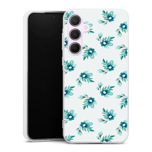 Coque Samsung A55 5G Blue Flowers