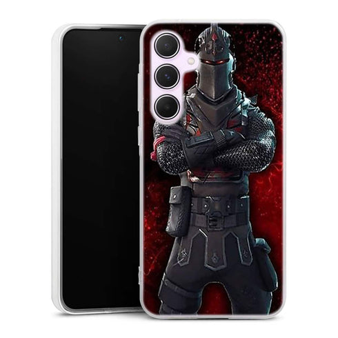 Coque Samsung A55 5g mobile Chevalier noir Fortnite