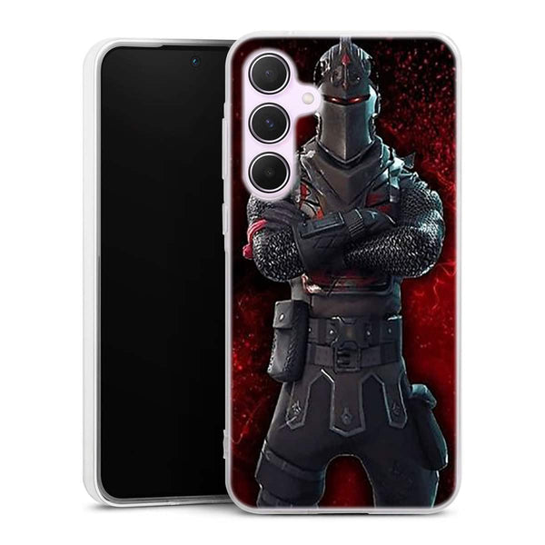 Coque Samsung A55 5g mobile Chevalier noir Fortnite