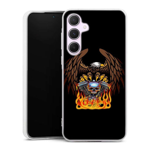 Coque Samsung Galaxy A55 5G Harley Davidson Skull engine