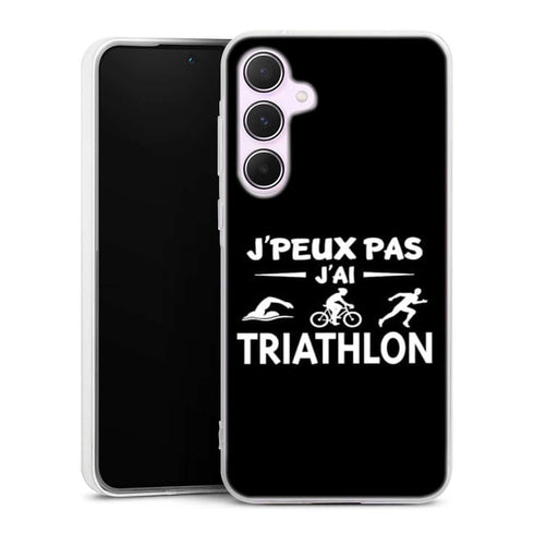 Coque Samsung A55 5G Je peux pas j'ai Triathlon