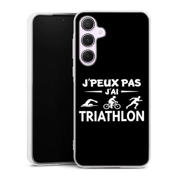 Coque Samsung A55 5G Je peux pas j'ai Triathlon