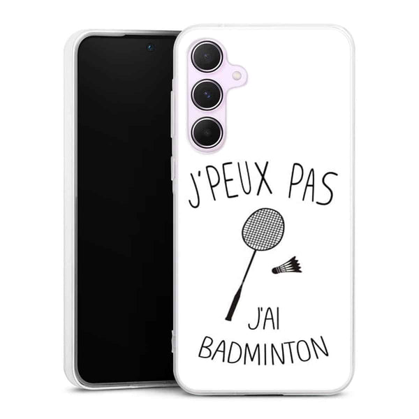 Coque Samsung A55 5G Je peux pas j'ai Badminton