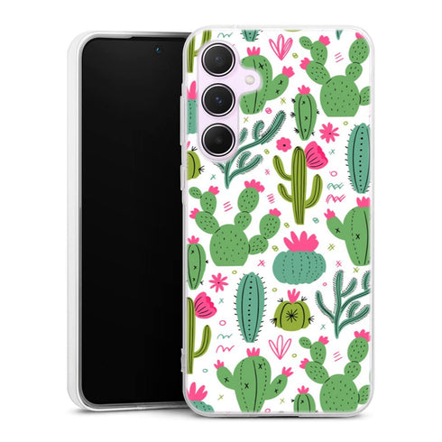 Coque Samsung A55 5G Minimalist pattern With Cactus Plants