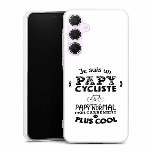 Coque Samsung A55 5G Papy Cycliste