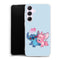 Coque Samsung Galaxy A55 Stitch angel love heart pink